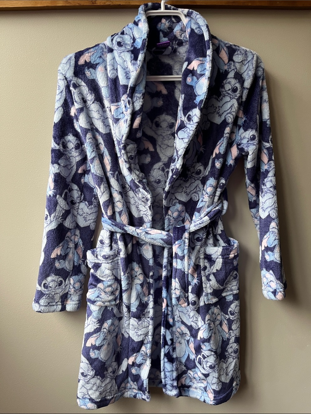 Disney Navy Lilo & Stitch Plush Robe